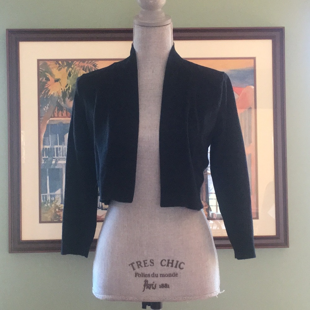 Calvin Klein small black bolero; machine washable